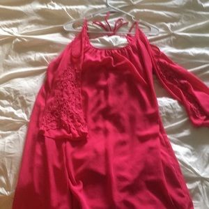 Pink lace dress